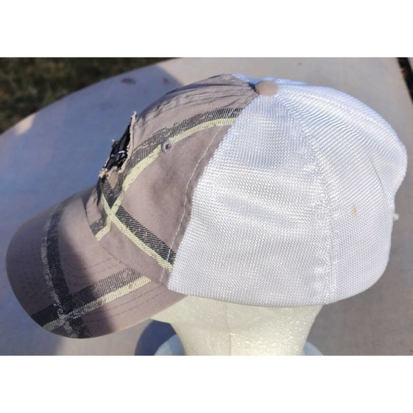 Pittsburgh Penguins Logo Patch Brown Front White Mesh Adjustable Hat Highmark - Picture 4 of 8